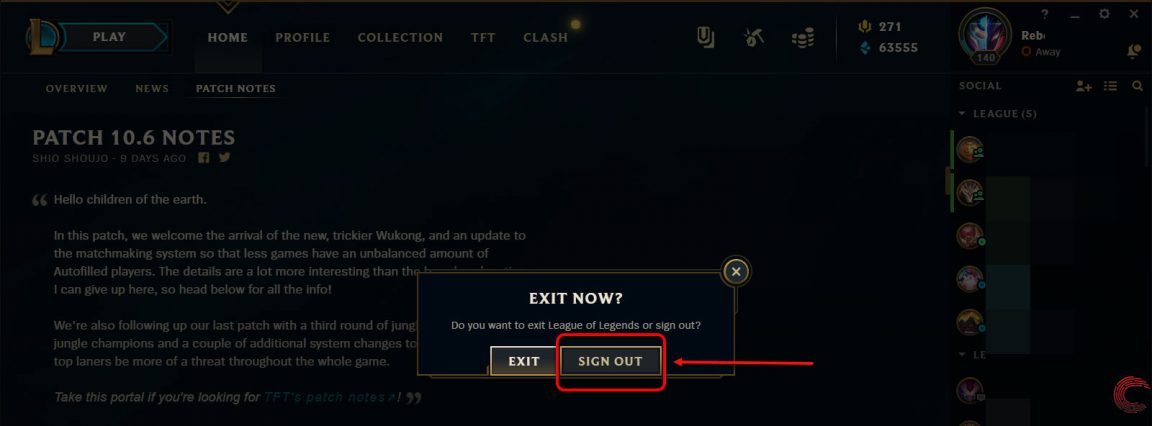How To Log Out Of League Of Legends? (Updated) - LeagueFeed